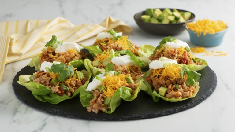 Chili Rice Lettuce Cups