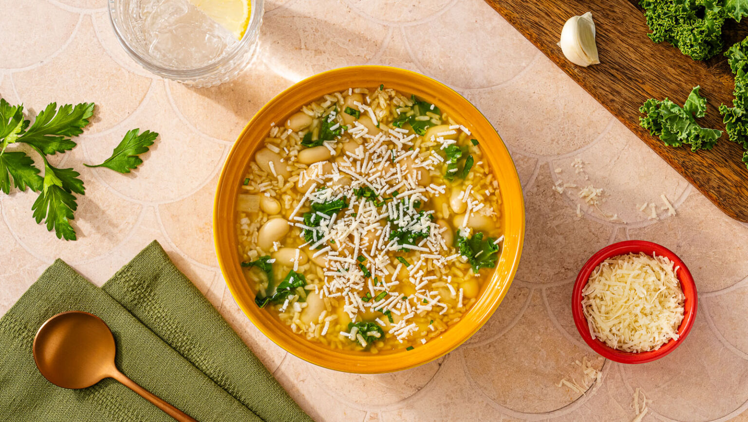 Kale, Bean and Rice Soup