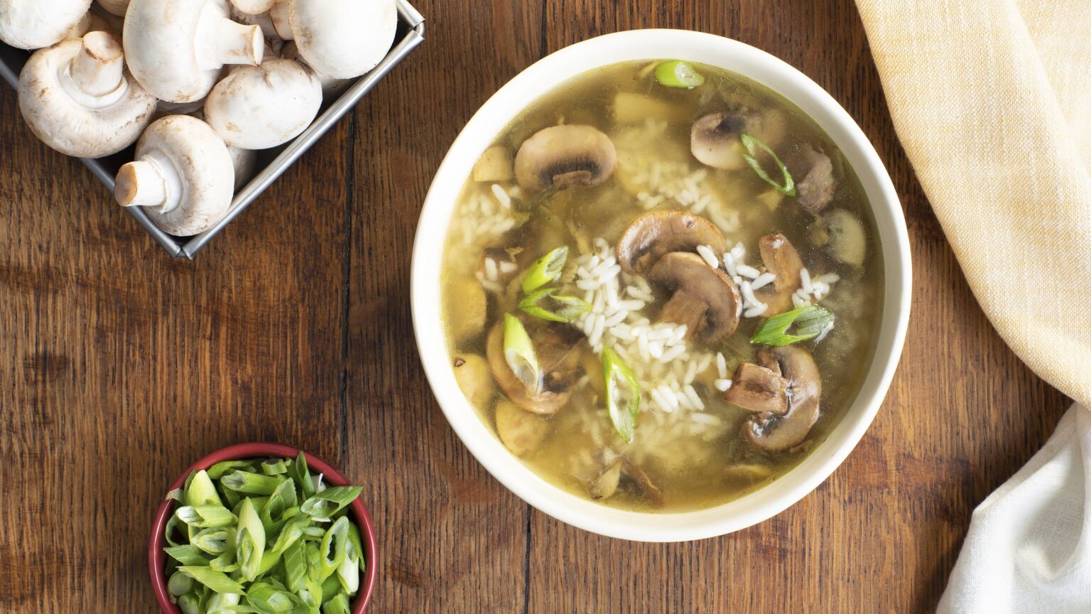 Mushroom and Rice Soup Recipe