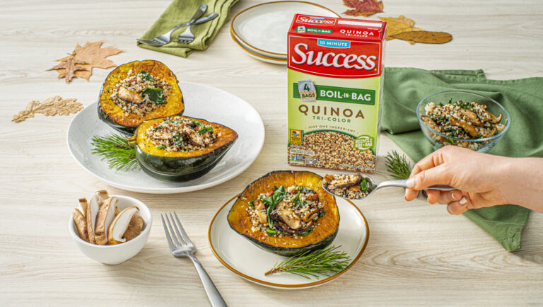 Shiitake Stuffed Acorn Squash
