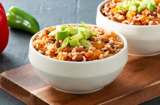 Vegetarian Pumpkin & Brown Rice Chili with Avocado