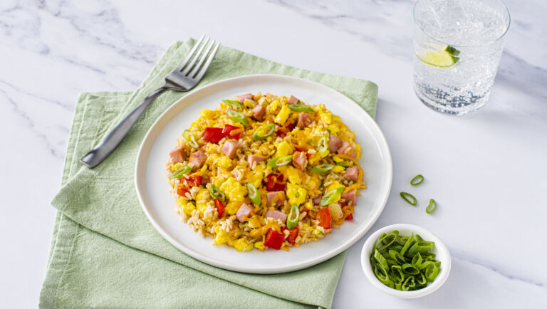 Cheesy Denver Omelet Stir-Fried Rice
