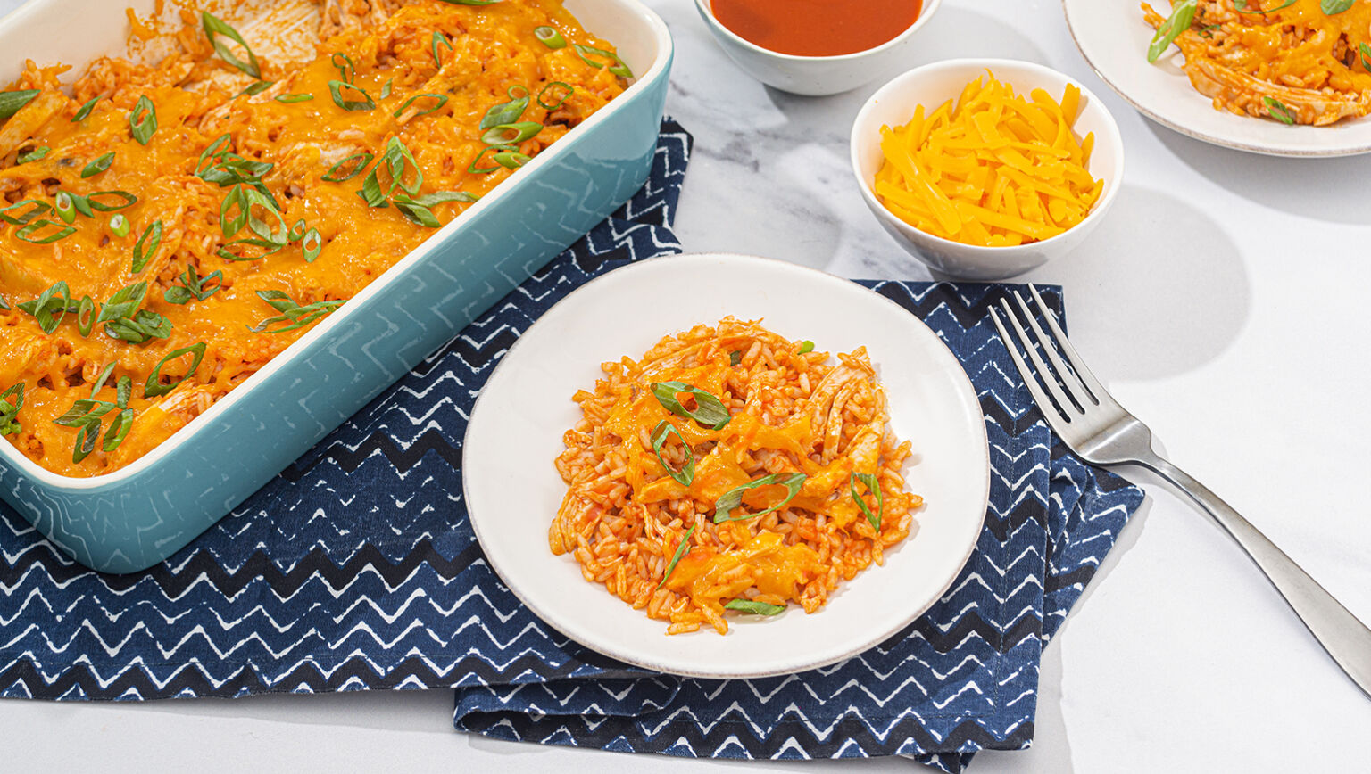 Buffalo Chicken and Rice Casserole