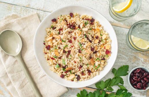 cranberry pearl couscous salad
